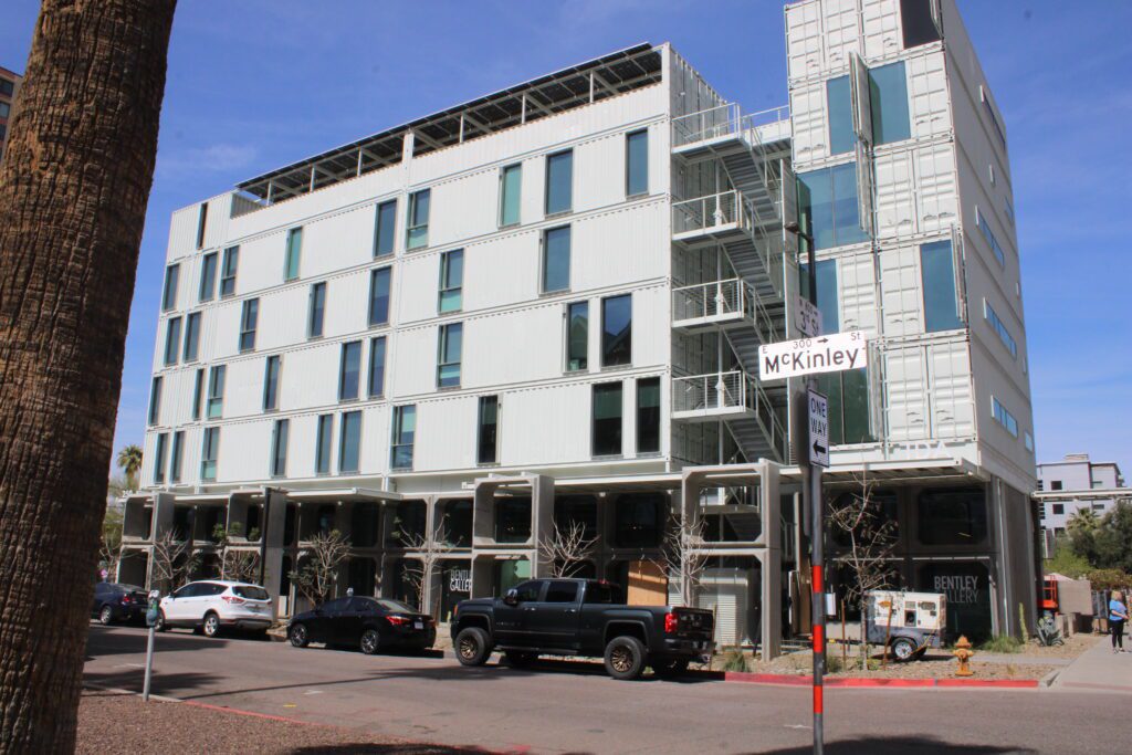 Ida on McKinley is a multi-use development made from shipping containers
